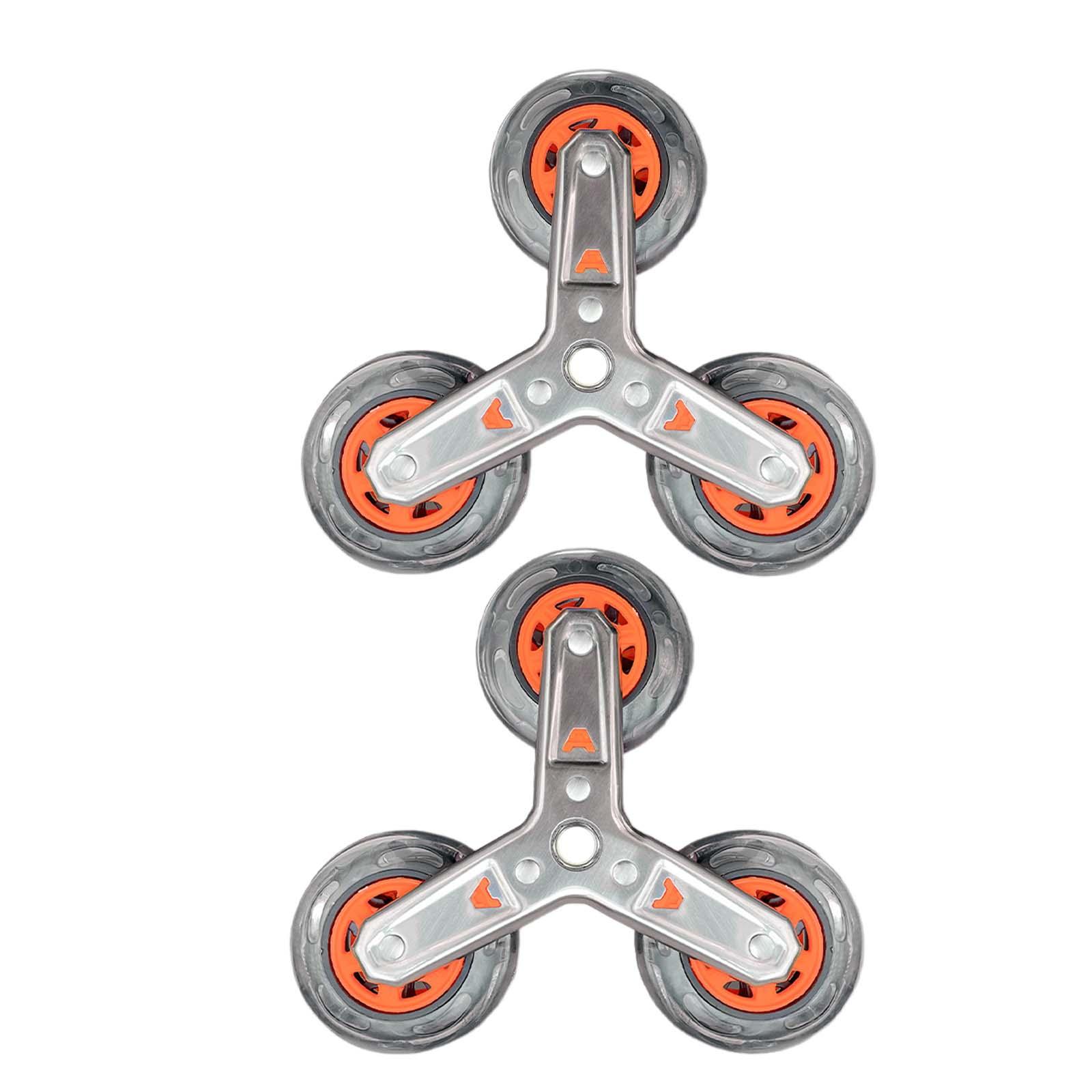 2Pcs Stair Climbing Wheels Replacement Trolley Triangle Wheels Car Gadgets Wheel Stair Climber Utility Cart Stair Wheels