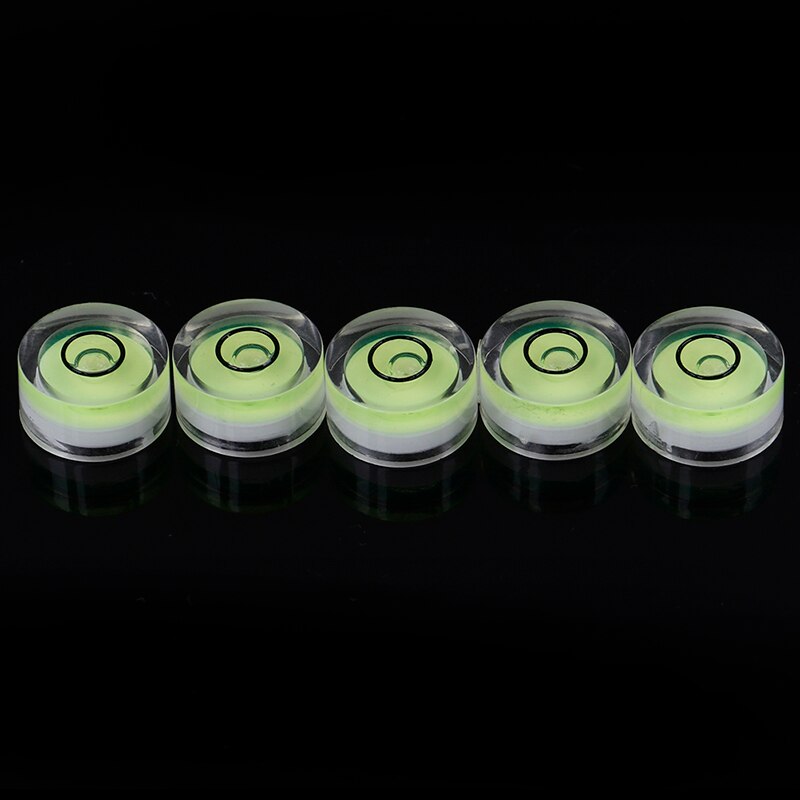 5 stuks 1.2cm mini ronde waterpas graden markering oppervlakte waterpas liniaal meetinstrument
