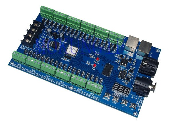 36CH DMX512 dimmer Controller,36 channel DMX decoder 13group RGB output,LED DMX512 Driver,MAX 3A XRL 3pin controller LED strip