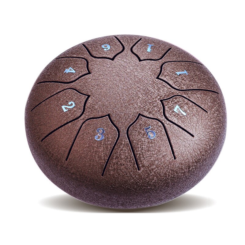 6 Inch Steel Tongue Drum 8 Tune Hand Pan Drum Tank Hang Hollow Drum with Drumsticks Carrying Bag Percussion Instruments: 8