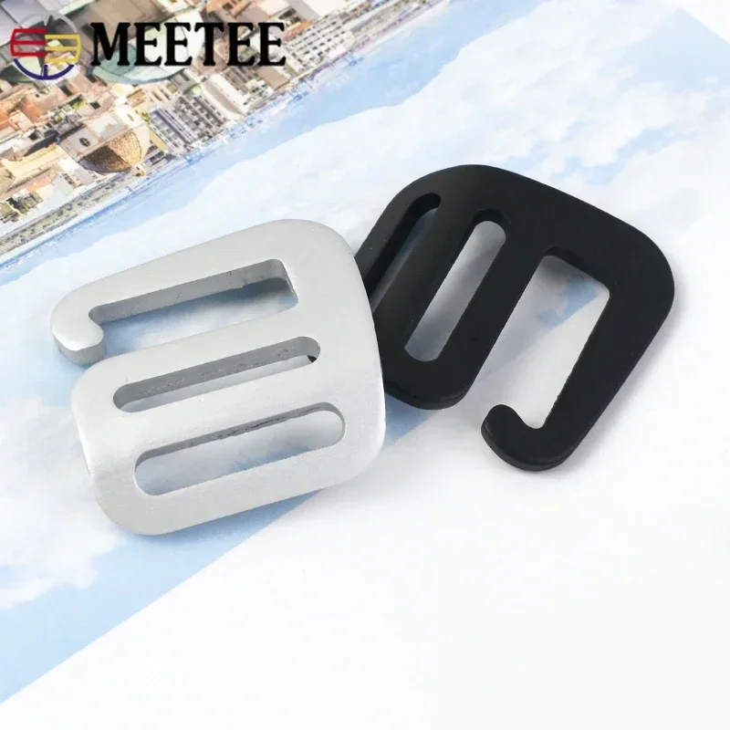 Hebillas de gancho G de Metal de 20/25mm para mochila, cierre de bolsos, correa de correas Tri-Glide, hebilla ajustable, accesorios de Hardware DIY, 2/5/10 Uds.
