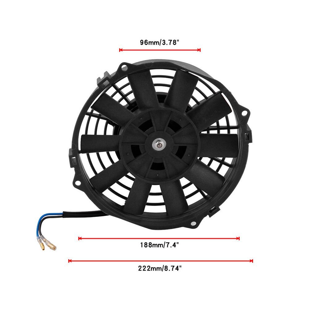 For 7-inch 12V ultra-thin radiator cooling thermoelectric fan and mounting kit car water tank fan car cooling fan