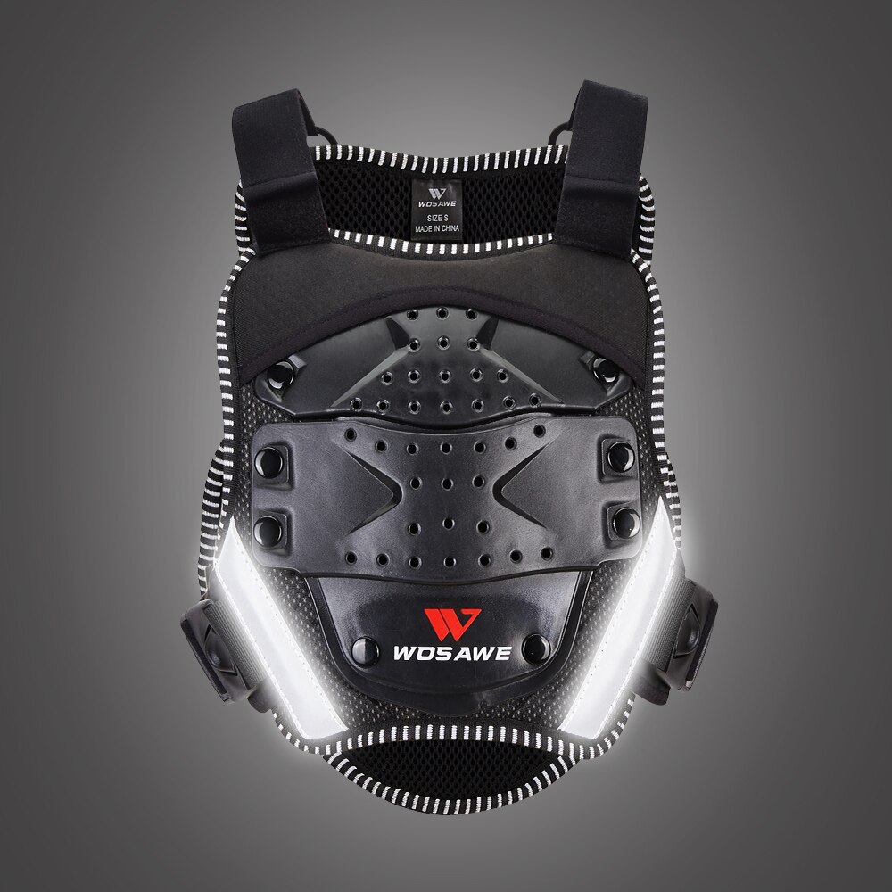 WOSAWE Kids Chest Protector Bike Body Armor Vest Roller Motorcycle Skateboard Spine Protective Vest Back Protector