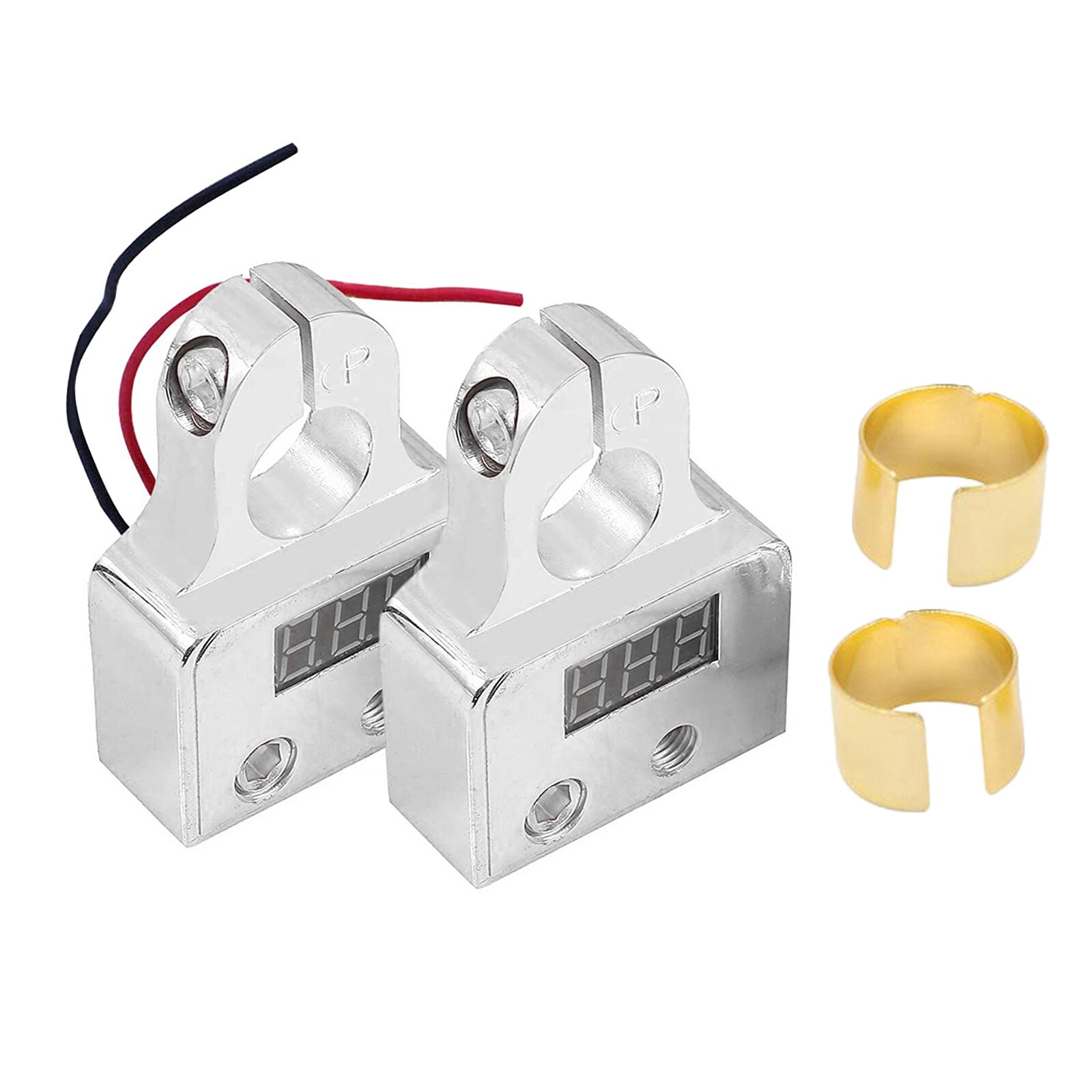1 Paar 0/4/8 Of Batterij Terminals Met Shims Positieve En Negatieve (+/-) 2/4/8/Awg Voor Auto Boot Rv Voertuigen