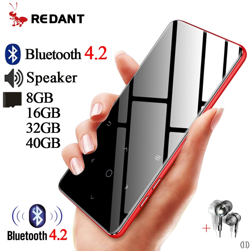 MP4 player bluetooth Metal mp3 mp4 player portable media lecteur mp 4 with touch keys 2.4 inch Screen fm radio walkman Hifi