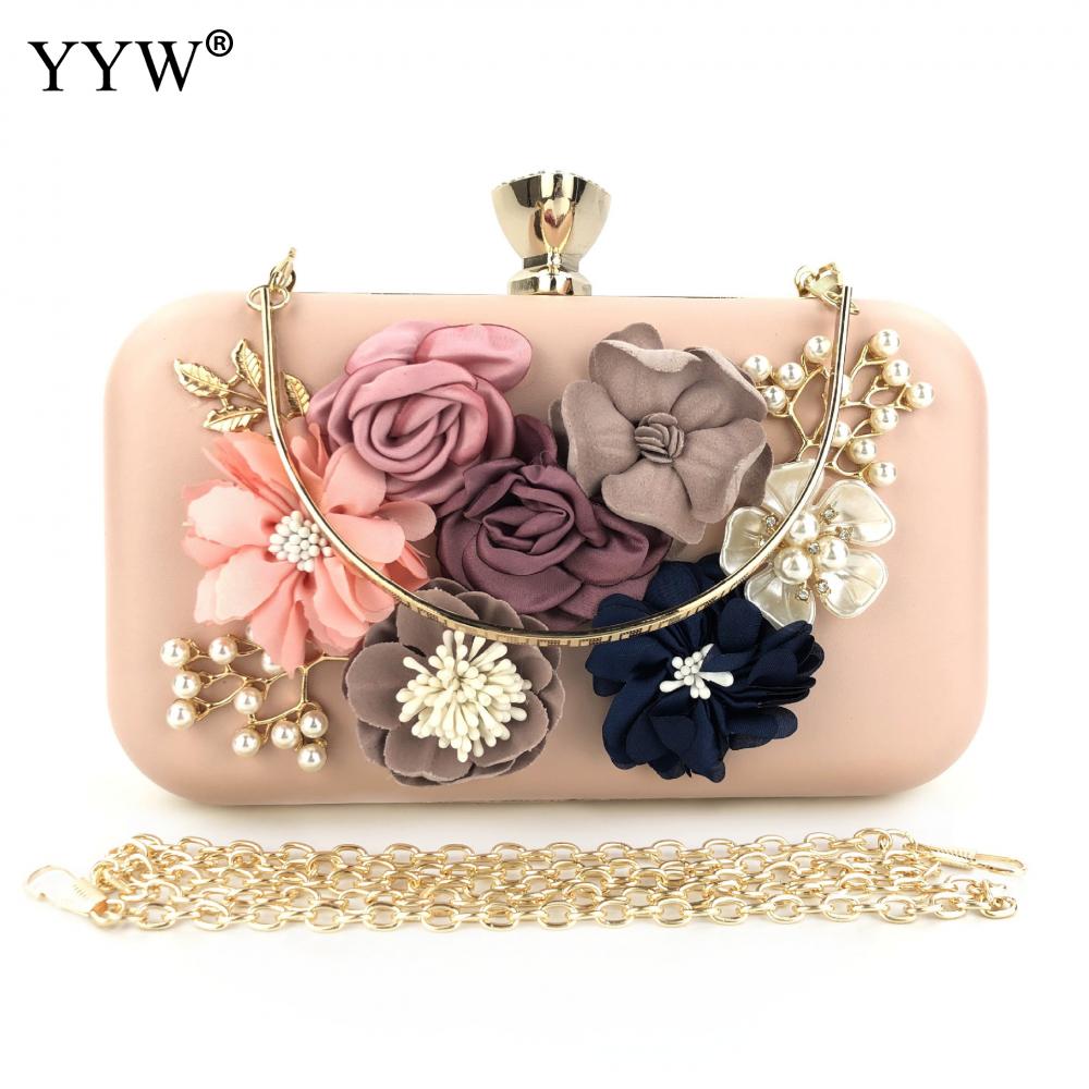 Royal Blue Crystal Evening Bags And Clutches With Flowers For Womens Party Wedding Prom Day Clutches Purse Wedding Bag