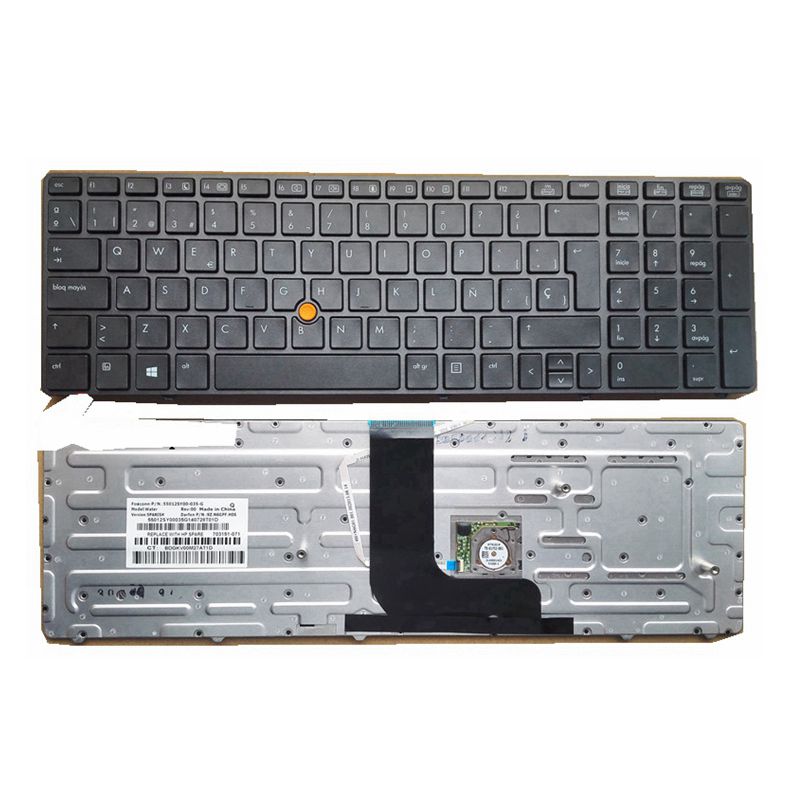Teclado SP/JP/RU para ordenador portátil HP Probook 8560W 8570W con puntero: SP With backlight