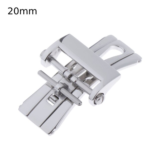 Spenne for utplassering av sommerfugl i rustfritt stål for klokke acc metallklokkerem 16mm 18mm 20mm 22mm klokkerem: Stil b -20mm