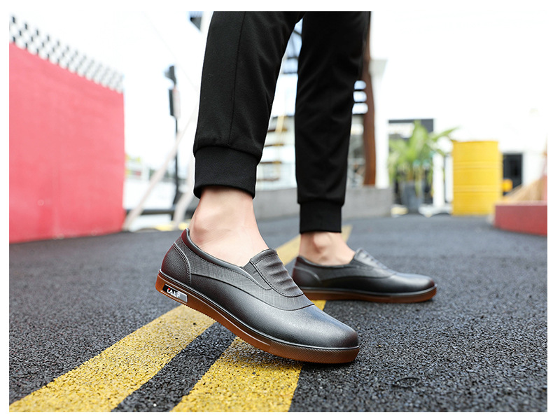 Regenstiefel herren rutschfeste niedrige kochschuhe wasserdichte schuhe überschuhe wasserstiefel verschleißfeste gummischuhe arbeitsschuhe