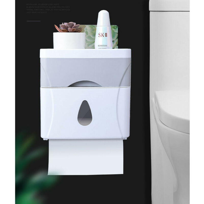 Soporte de papel higiénico para cuarto de baño, 4 colores, organizador de almacenamiento montado en la pared, caja de pañuelos, dispensador de TissueBox