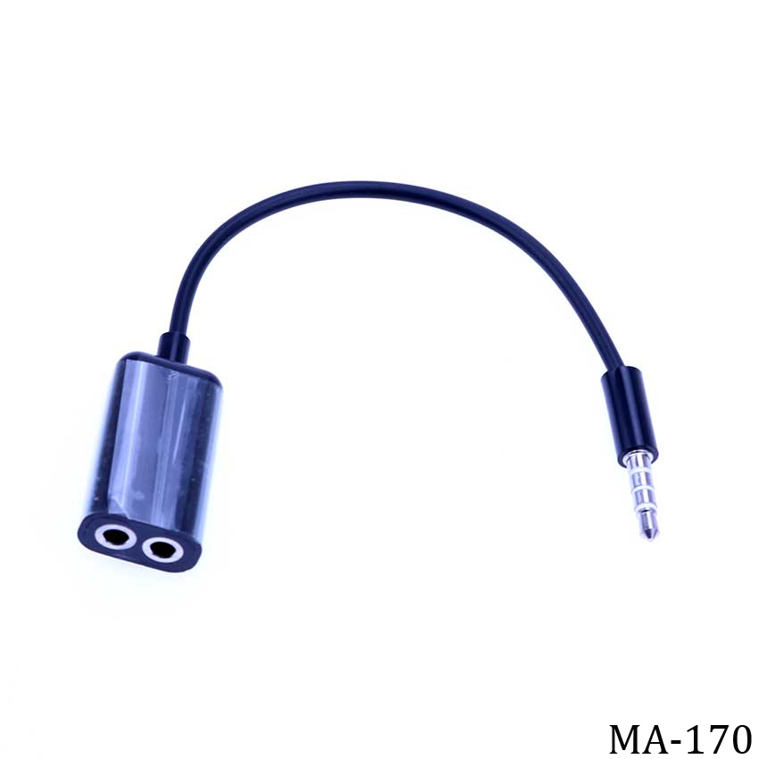 1 Mannelijke Naar 2 Vrouwelijke 3.5 Jack Aux Audio Kabel Hoofdtelefoon Microfoon Splitter Voor Iphone 5 5S 6 6S 7 Plus Laptop Mp3 Speaker: Donkergrijs
