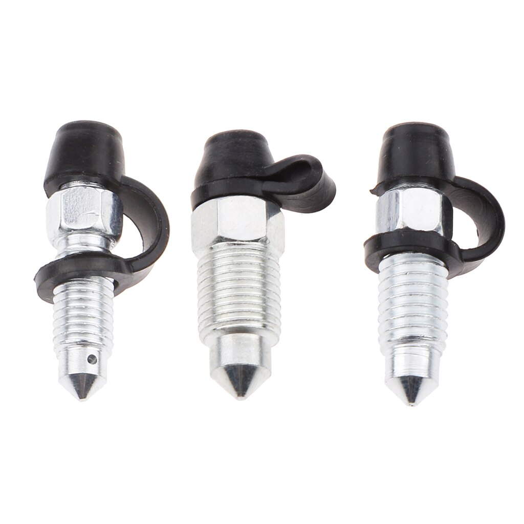 3 X Steel Brake Caliper M8 M10 M7 Bleed Screw For Motorcycle