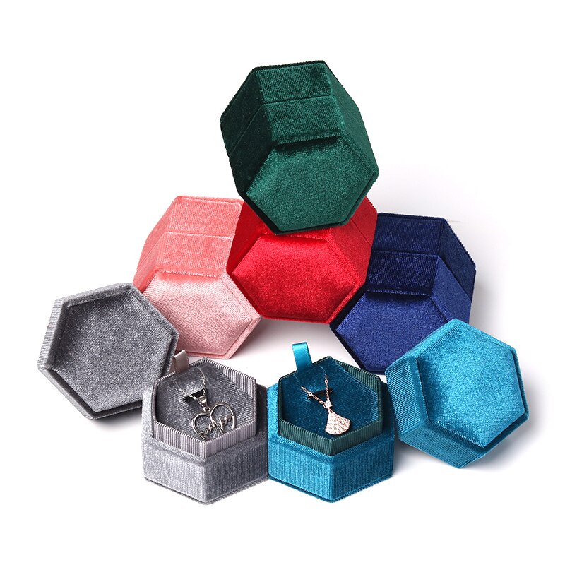 Ringe Box Schmuck Verpackung Box anhänger Box Schmuck ContainerHigh Ohrringe Halter Samt Paar