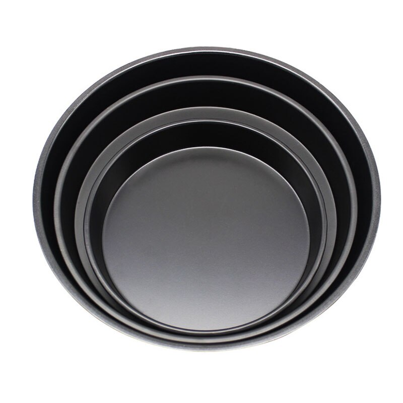 6/8/9 tums kolstål non-stick pizzaplåt tallrik tallrik form bakform bakform rund djup tallrik pizza pan hem bakplåt bakform