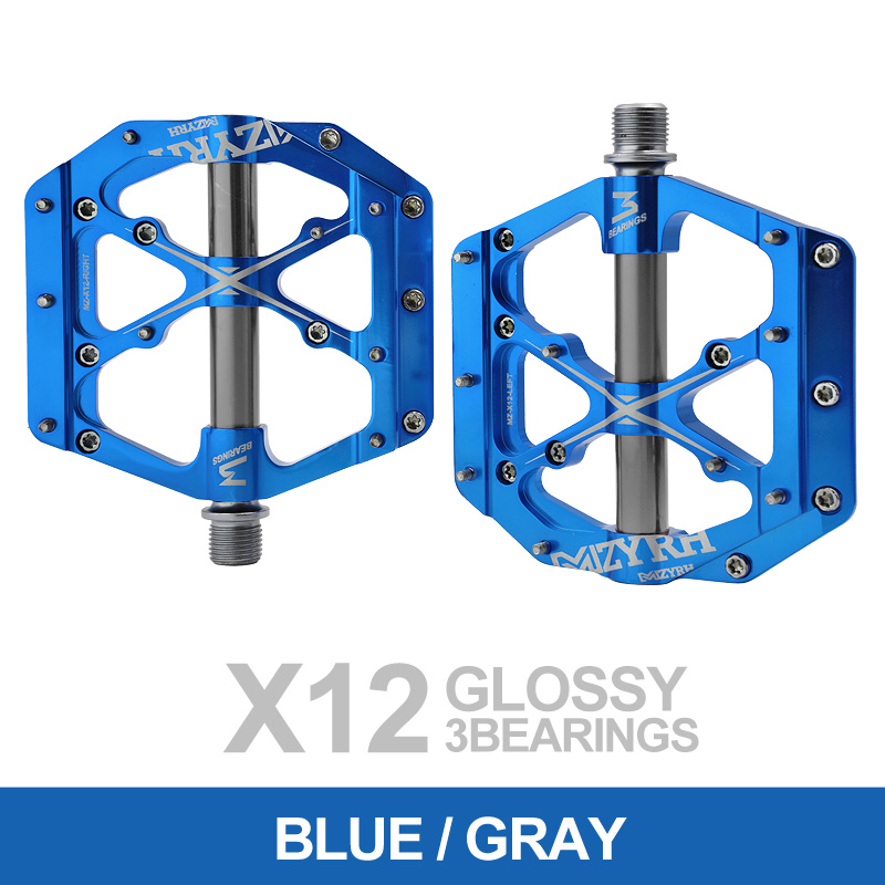 Bicycle Pedals 3 Bearings MTB Anti-slip Ultralight Aluminum Mountain Road Bike Platform Pedals Cycling Accessories: black