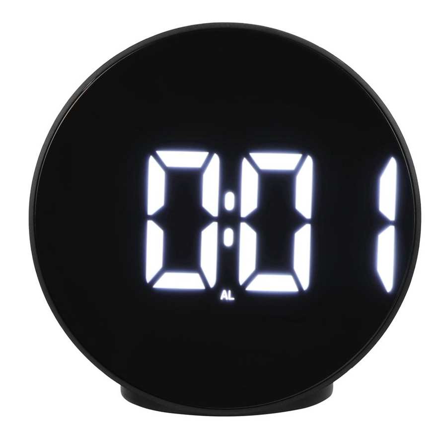 Mirror Digital Bedside LED Smart Alarm Clock Time Temperature Night Mode Clock