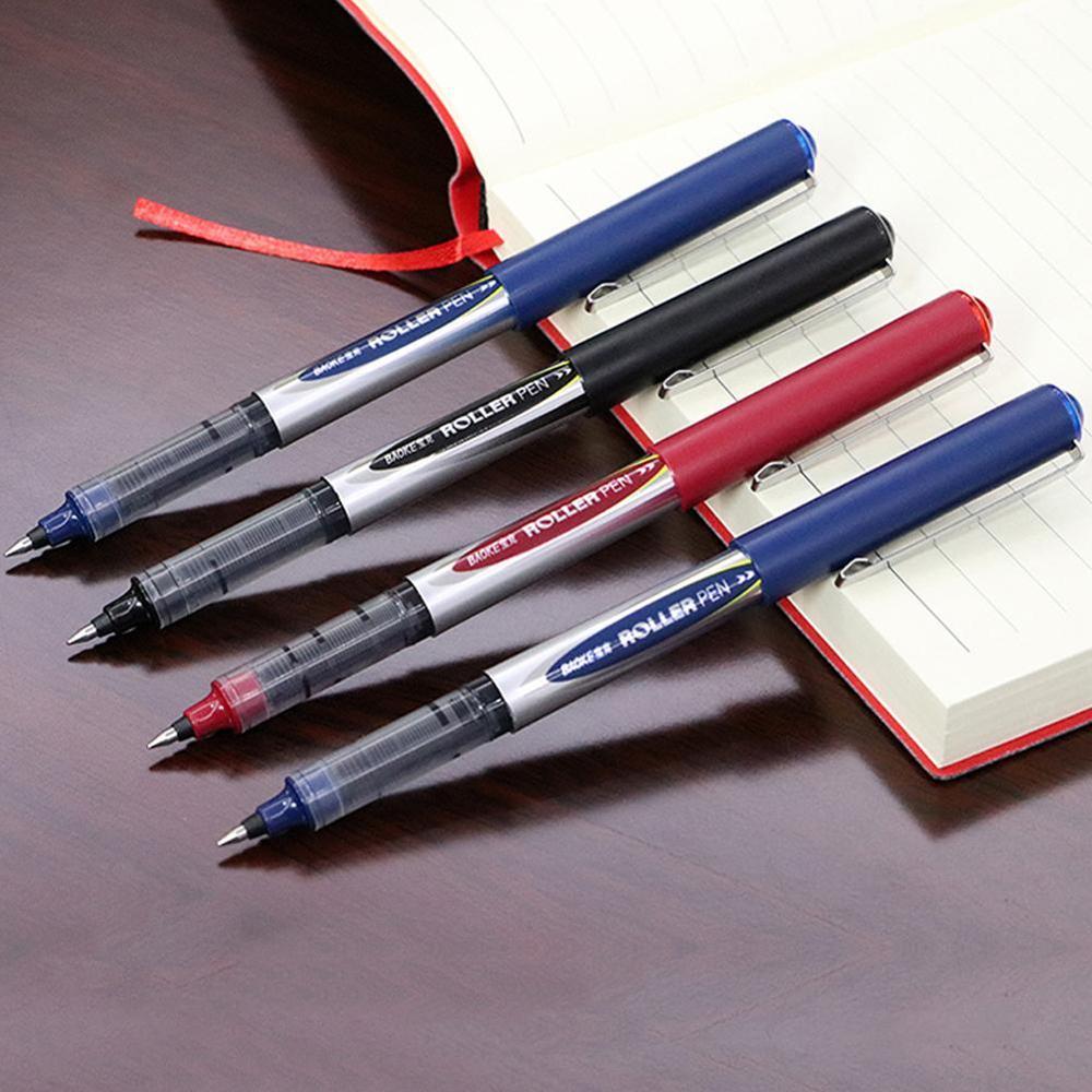 1PC Direct-fluid-roller Pen 0.5mm Black Quick-drying Gel Pen For student Cute Stationary Signing Pen School Supplies