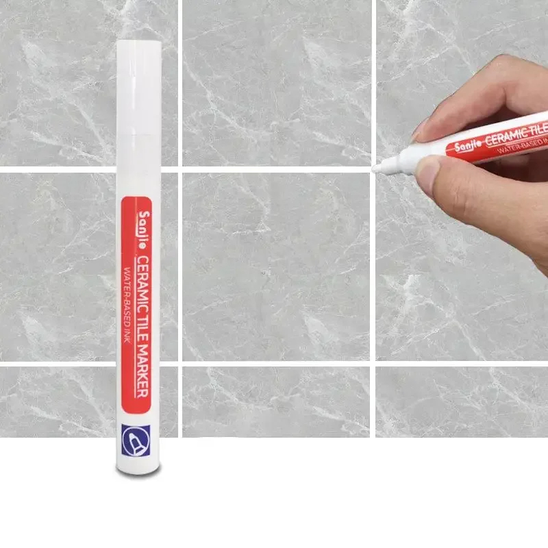 Stylo marqueur blanc étanche, réparation de couture murale, carrelage, marqueurs de coulis, sol salle de bains, outils de brosse à peinture de décontamination, 1/3 pièces: Couleurs mélangées