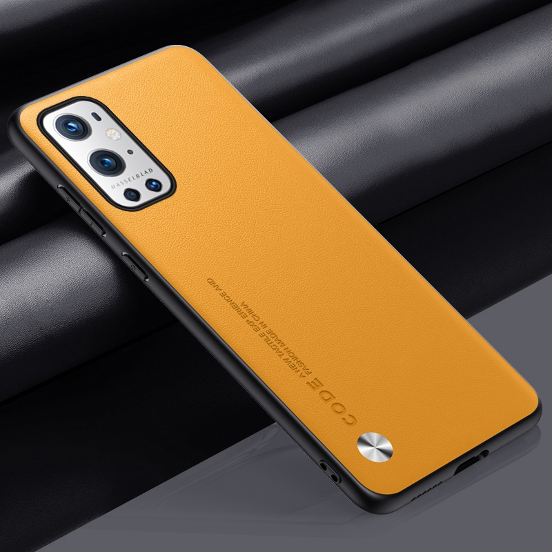 Luxuriöse pu-lederhülle für oneplus 9 pro 9r , silikon-schutzhülle für oneplus 9 r 9 pro, oneplus 9 pro hülle: Leinwand / Gelb