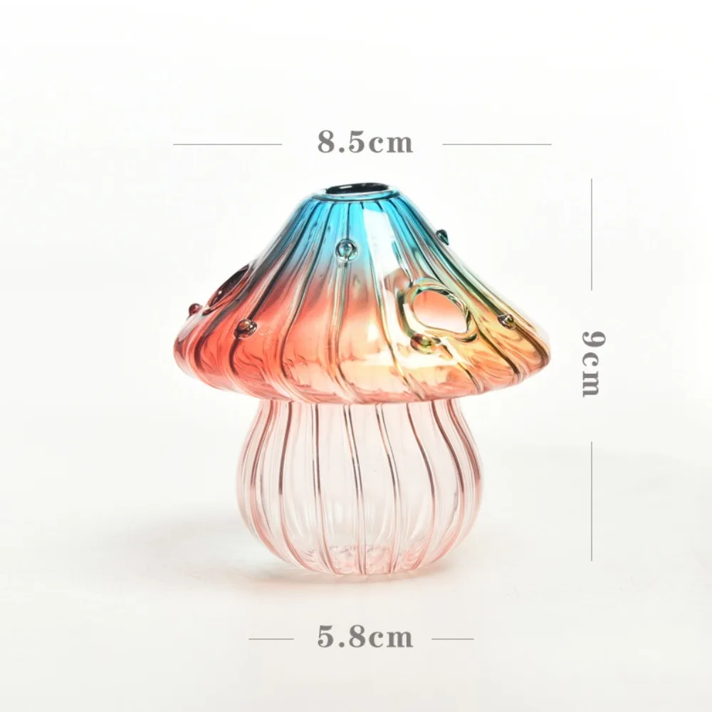 Neue transparente Glas blumen flasche hydro ponik blume Kürbis glasvase Pilz Haupt dekoration Blume: Licht Gelb