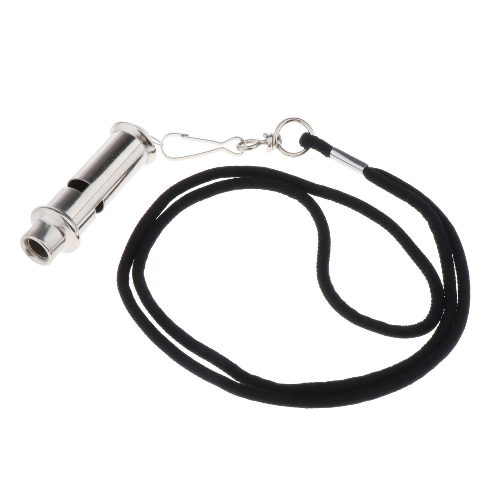 Stainless Steel Sports Whistles with Lanyard, Loud Crisp Whistles Keychain for Coaches, Referees, Officials Hiking Camping