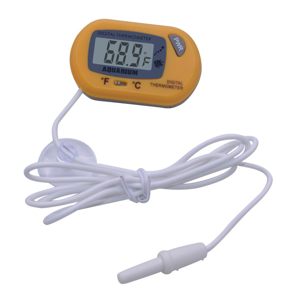 Reptile Sea Turtle Fish Tank Waterproof Electronic Thermometer with Probe Reptile Supplies for Family, Aquarium, Refrigerator