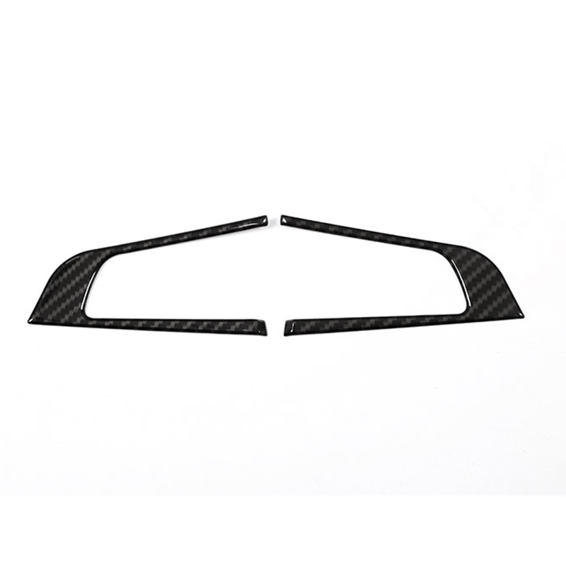 2 sztuk z włókna węglowego styl dla Alfa Romeo Giulia Stelvio 2016 2017 2018 ABS chrom kierownica ramka dekoracyjna wykończenia akcesoria