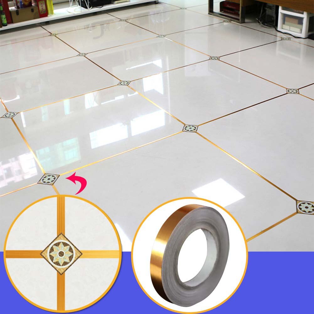 50m Decorative Tape Tile Gaps Crack Sticker Waterproof Self Adhesive Floor Decal