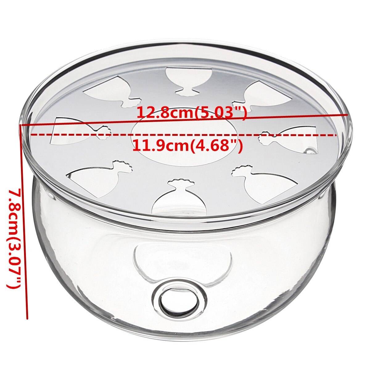 1 pieza transparente portátil tetera titular café agua té titular de la vela de vidrio resistente al calor tetera termo base