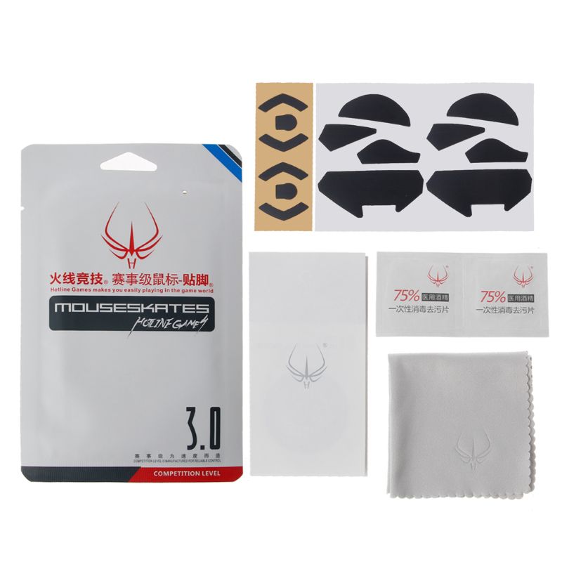 2 Sets/Pack Original Hotline Games Competition Level Mouse Feet Mouse Skates Gildes for Logitech G402 Mouse 0.8mm Thickness