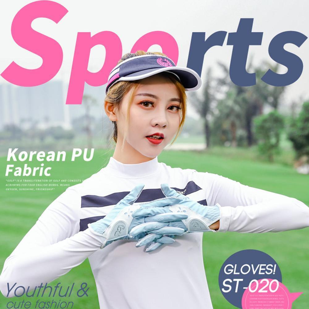 1 Pair Golf Women's Gloves Left Hand and Right Hand Non-slip Golf Gloves Ladies Breathable Outdoor Sports Gloves