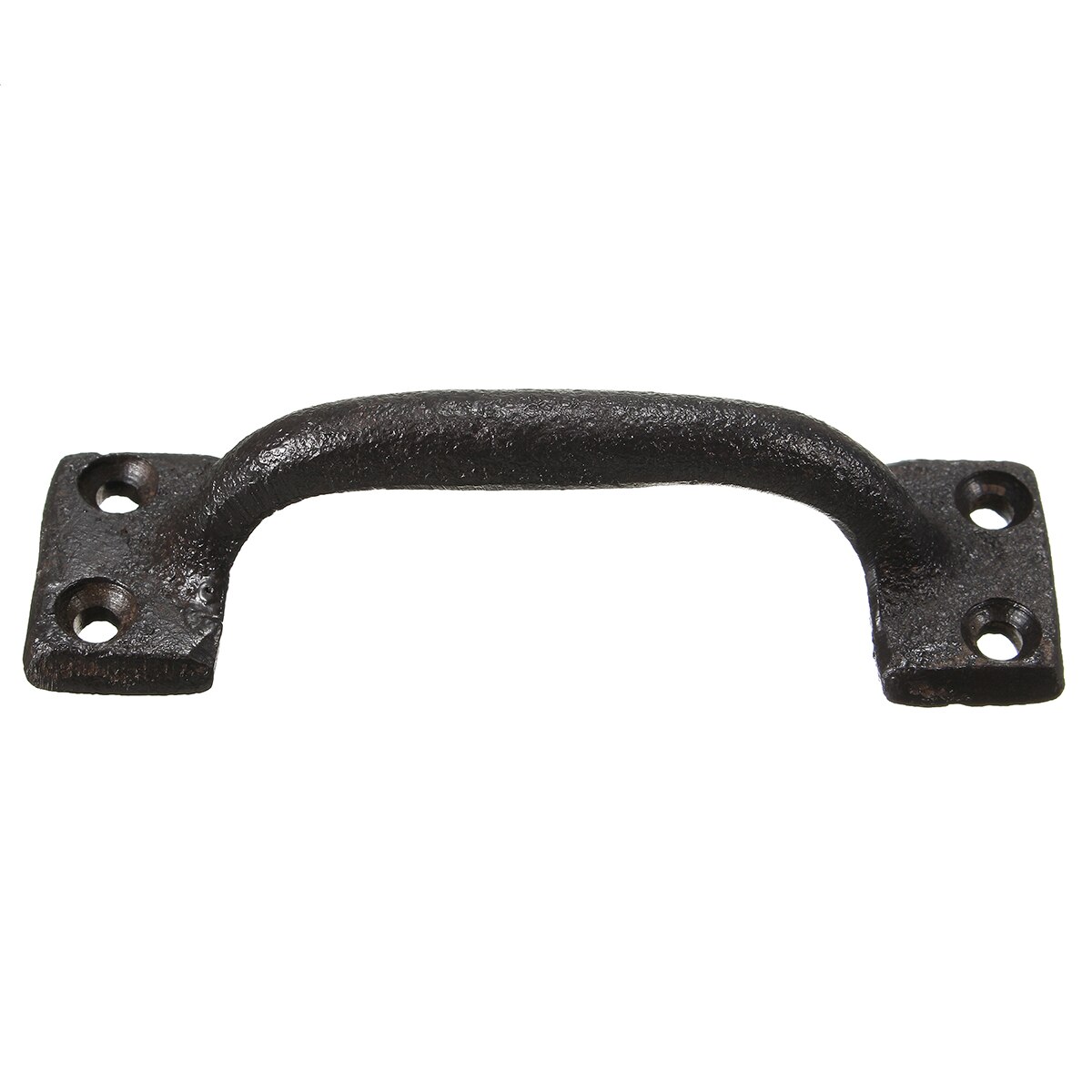 Cabinet Door Handle Antique Rustic Style Cast Iron Black Cabinet Door Handle Gate Pull With Screws for Home Door Hardware