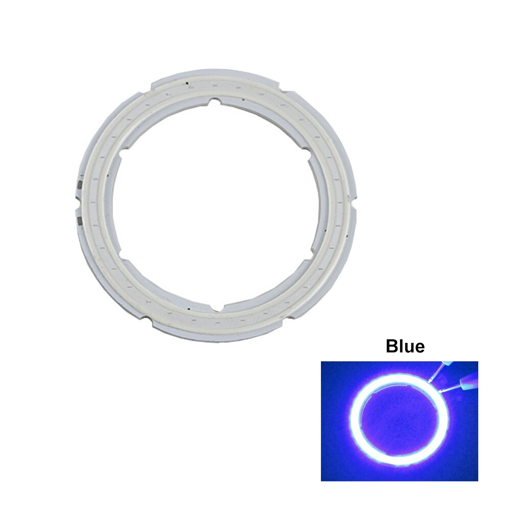 2 uds Chip LED 12V 12V 6W COB lámpara de Chips diámetro 60mm coche-estilo faro anillos de Halo de coche Ojo de Ángel accesorios para automóvil motocicleta decoración JQ: Blue