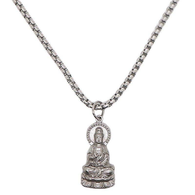 Unisex 316l roestvrijstalen guan yin beschermende klassieke hanger