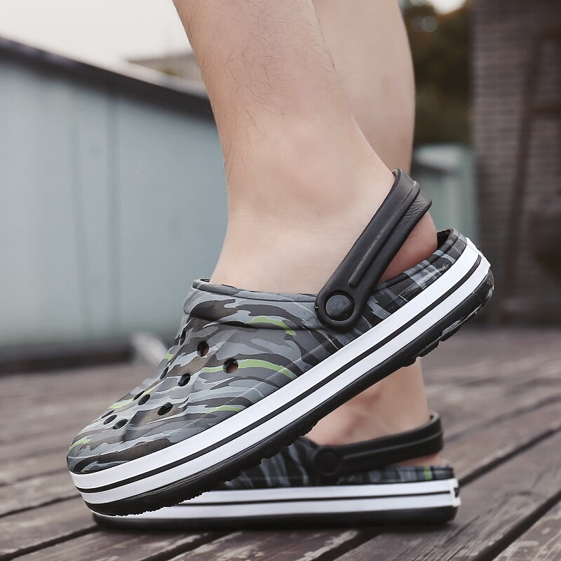 TULUO Männer Strand Wasser Schuhe draussen Sandalen Sommer Atmungsaktiv Männer Turnschuhe Maultiere verstopft Hausschuhe Gelee Garten Schuhe