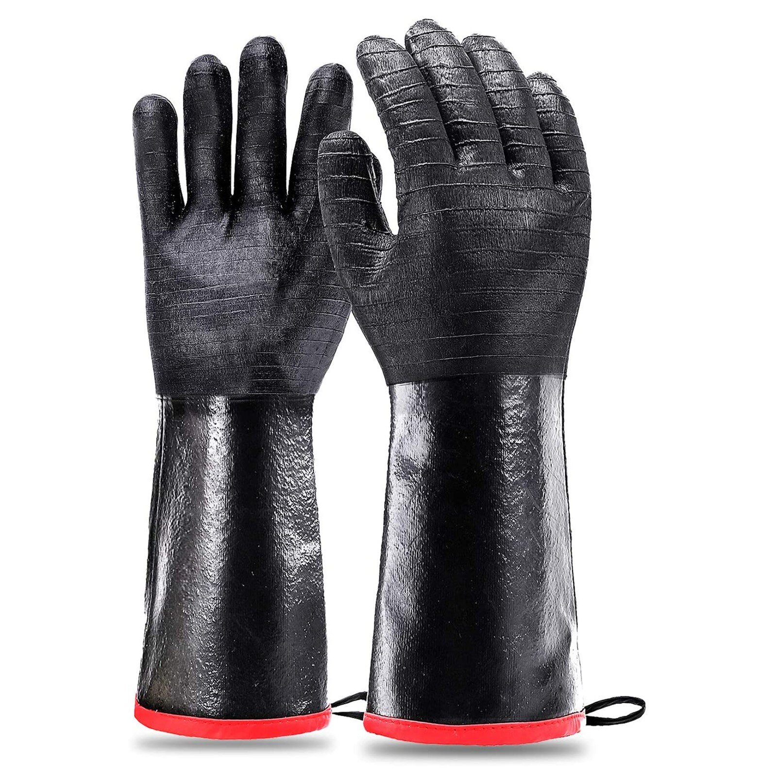 Bbq handsker 14 tommer til håndtering af varm mad lige i din frituregryde 1pc anti-lyse ildfarve hold handsker brandsikre nomex handske: 18in