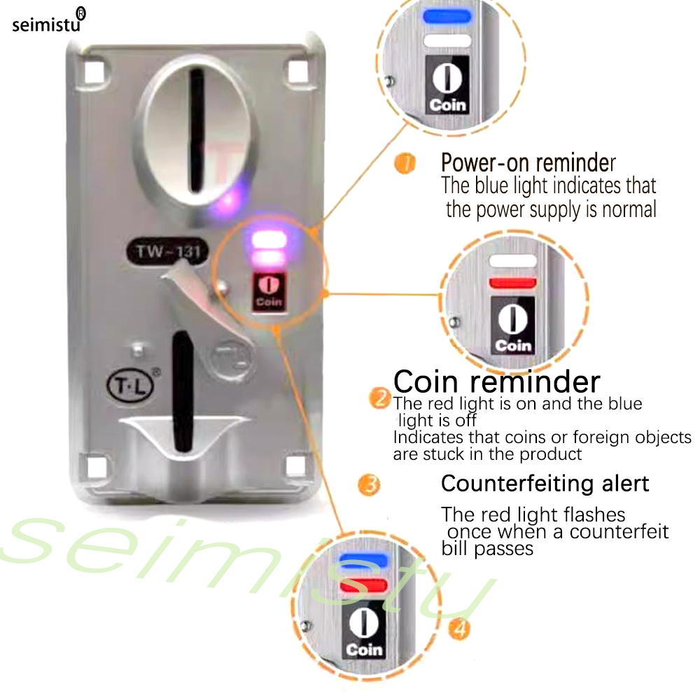 Arcade cpu multimøntacceptor til salgsautomat, møntvaskeri, massagestol, arcade jamma videospil tw - 131