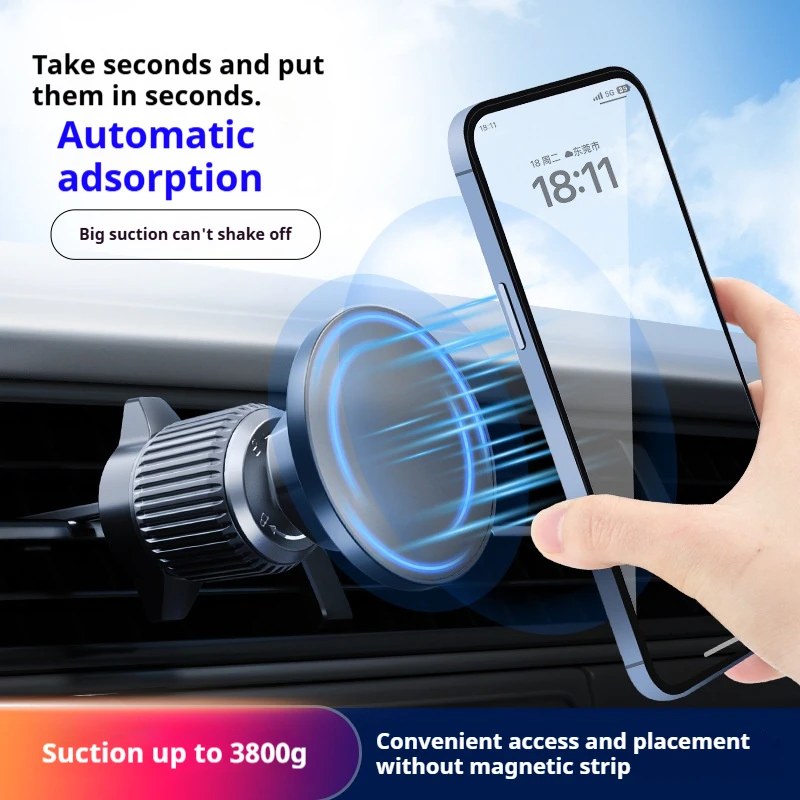 Soporte magnético para teléfono de coche, soporte magnético fuerte para ventilación, navegación, soporte Universal para teléfono móvil con Clip, soporte para teléfono móvil para coche