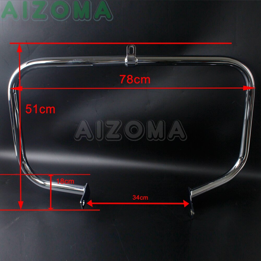 TCMT Rear Chrome Highway Crash Bars For Indian Chief / Chieftain / Roadmaster (14-24)