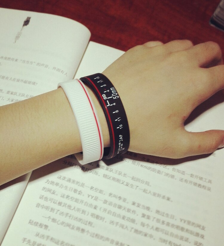 Camera Lens Bracelets Photographer Silicone Bracelet Wristbands Lens Zoom Creep for canon nikon DSLR Camera 9 types