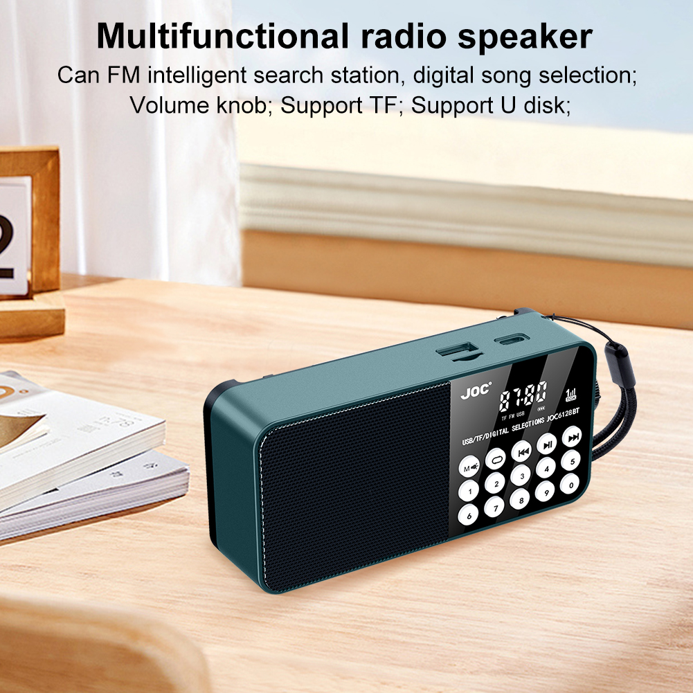 Mini Portable Radio Bluetooth-Compatible Broadcasting Player Radio USB Charging Wireless MP3 Radio for Emergency Hurricane