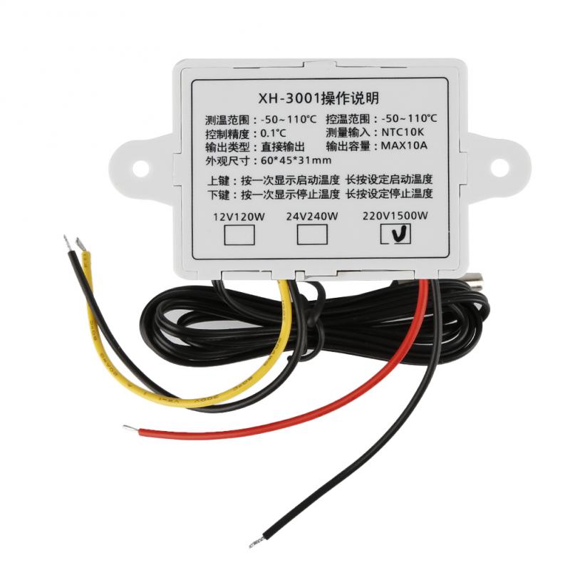 Thermostaat Controller 220V 10A Digitale Led Schakelaar Temperatuur Controller W/Sonde Slimme Temperatuurregeling Systeem