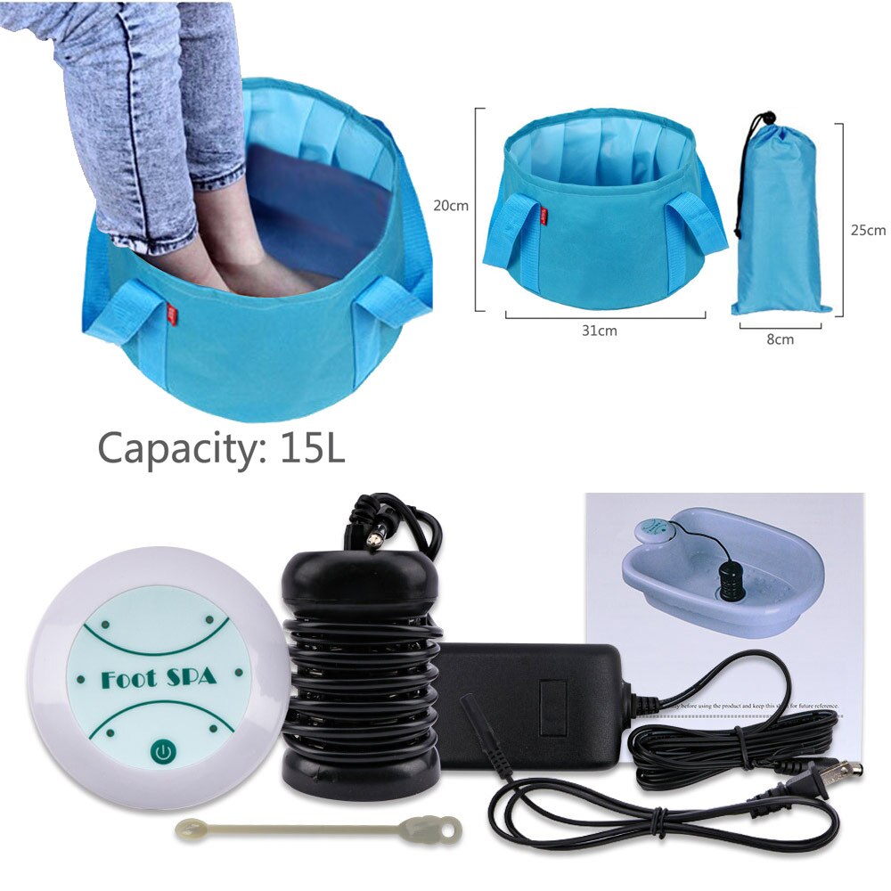 Voetenbad Detox Machine Voet Massage Aqua Cell Spa Ion Reinigen Ionische Detox Voet Detox Arrays Aqua Spa Relief Pijn voet Massager: Full Set B