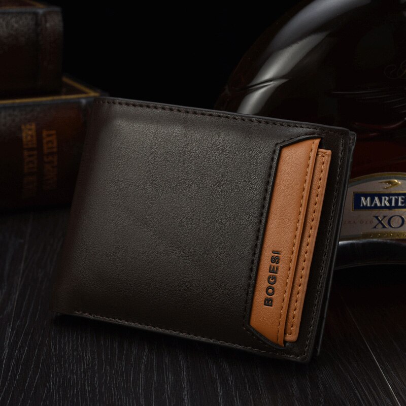 Krótkie projektant krótkie portfele mężczyźni klasyczny wąnarty portfel dla człowieka Pu skóra o dużej pojemności etui na karty kredytowe portfel męnarty portfel: B kawa 1