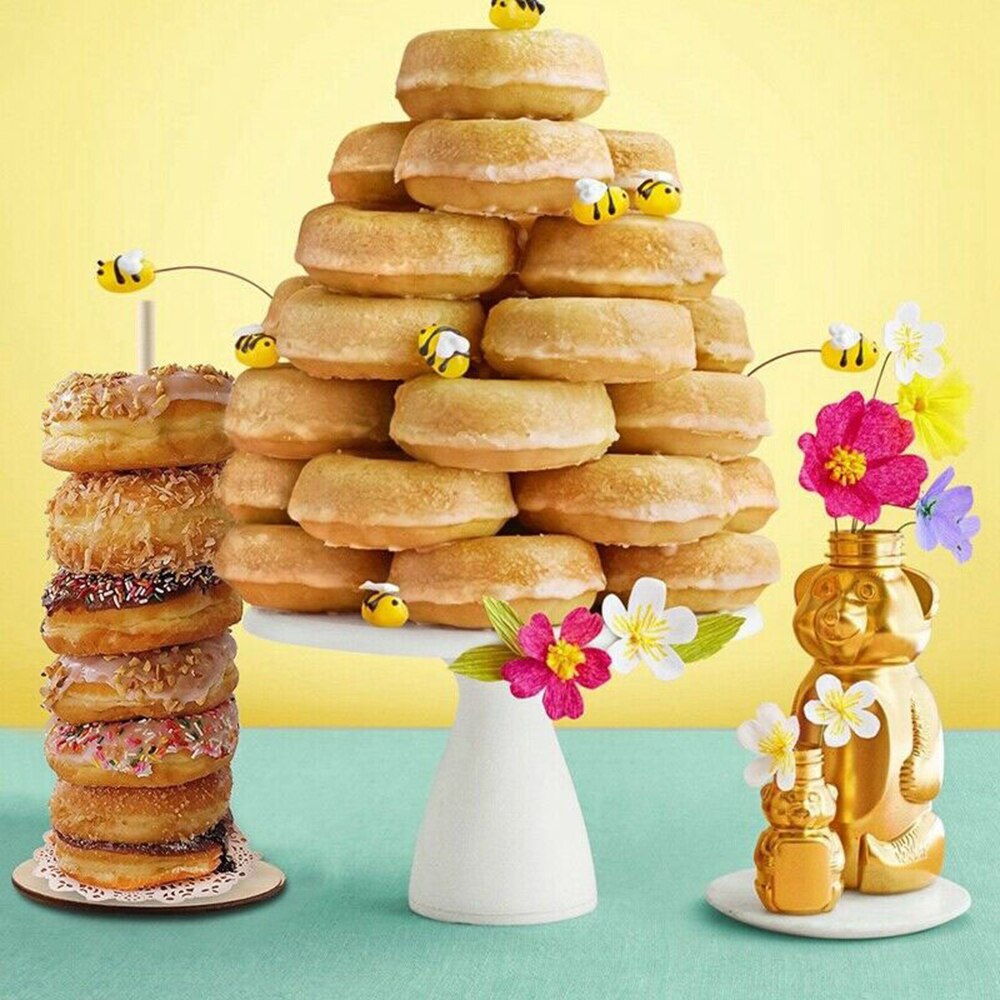 1/3 pcs Wooden Donut Display Stand DIY Wall Dessert Rack Kids Birthday Party Baby Shower Wedding Decoration