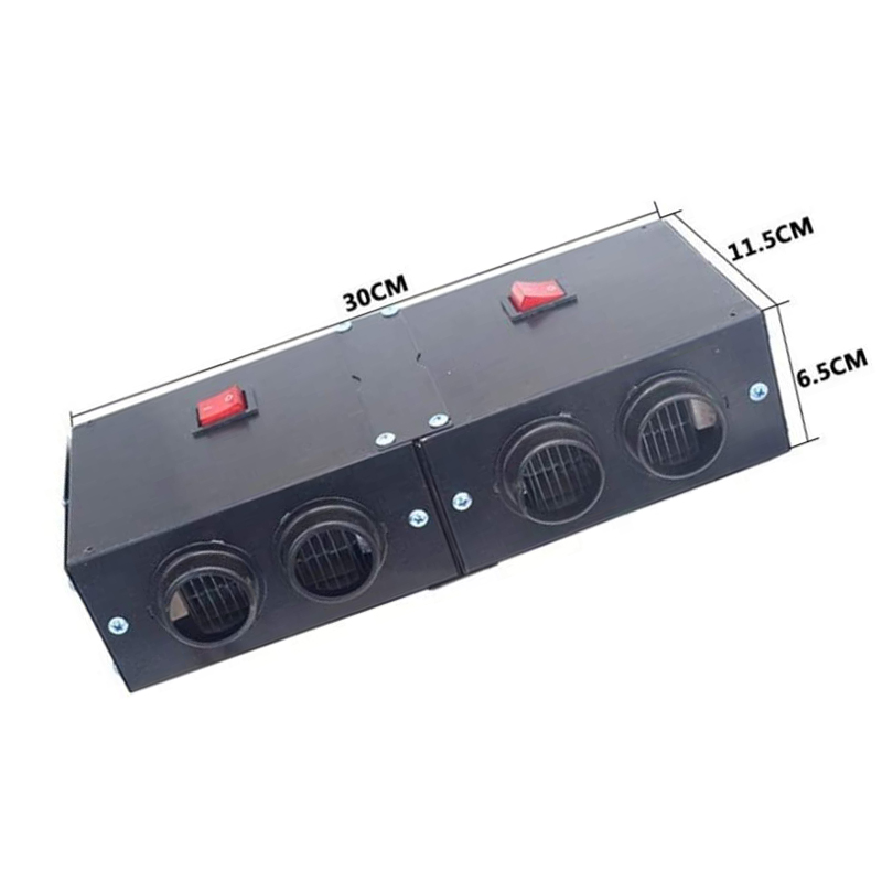 Car Heater Defroster Portable Car Electric Dryer Windshield Windscreen Demister with 4 Outlet 12V 800W for Vehicle RV SUV Truck