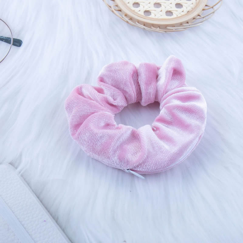 Visier geheimes Haar mit Reiß verschluss Tasche Krawatte Haar Scrunchie Reise Umleitung Stash Safe Container: green