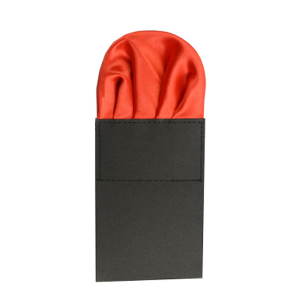 Men Solid Plain Satin Pre Folded Pocket Square Wedding Party Hanky Handkerchief BWTYY0507: Red