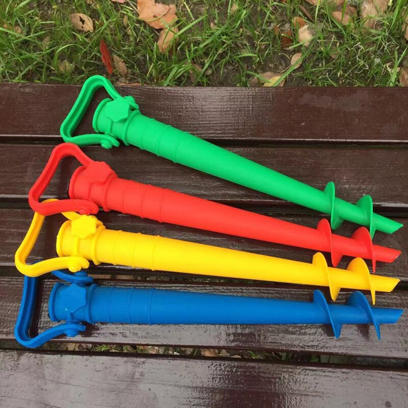 1PC Sonne Sonnenschirm Stehen Spitze Angelrute Terrasse Sonnenschirm Boden Anker Regen Getriebe Spikes Kunststoff Schnecke Halfter