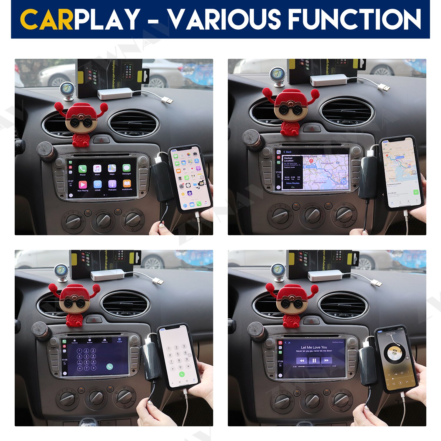 thumbnail image 2 of Carlinkit Wireless USB CarPlay Dongle – For IOS & Android – Universal Fit, Smart Navigation Player – AU Compatible 2 of 6